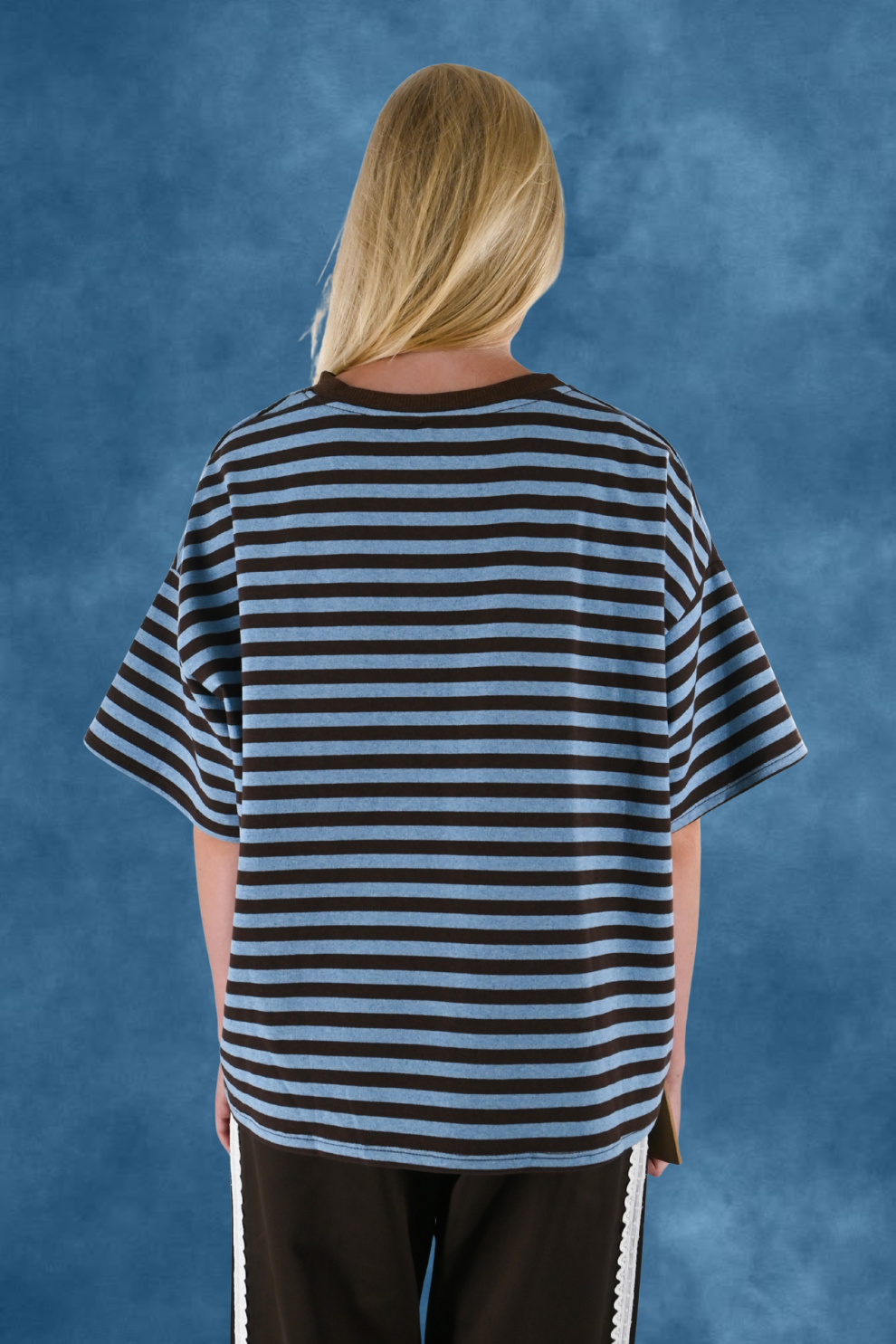 Striped Tiger T-Shirt - Brown/Blue