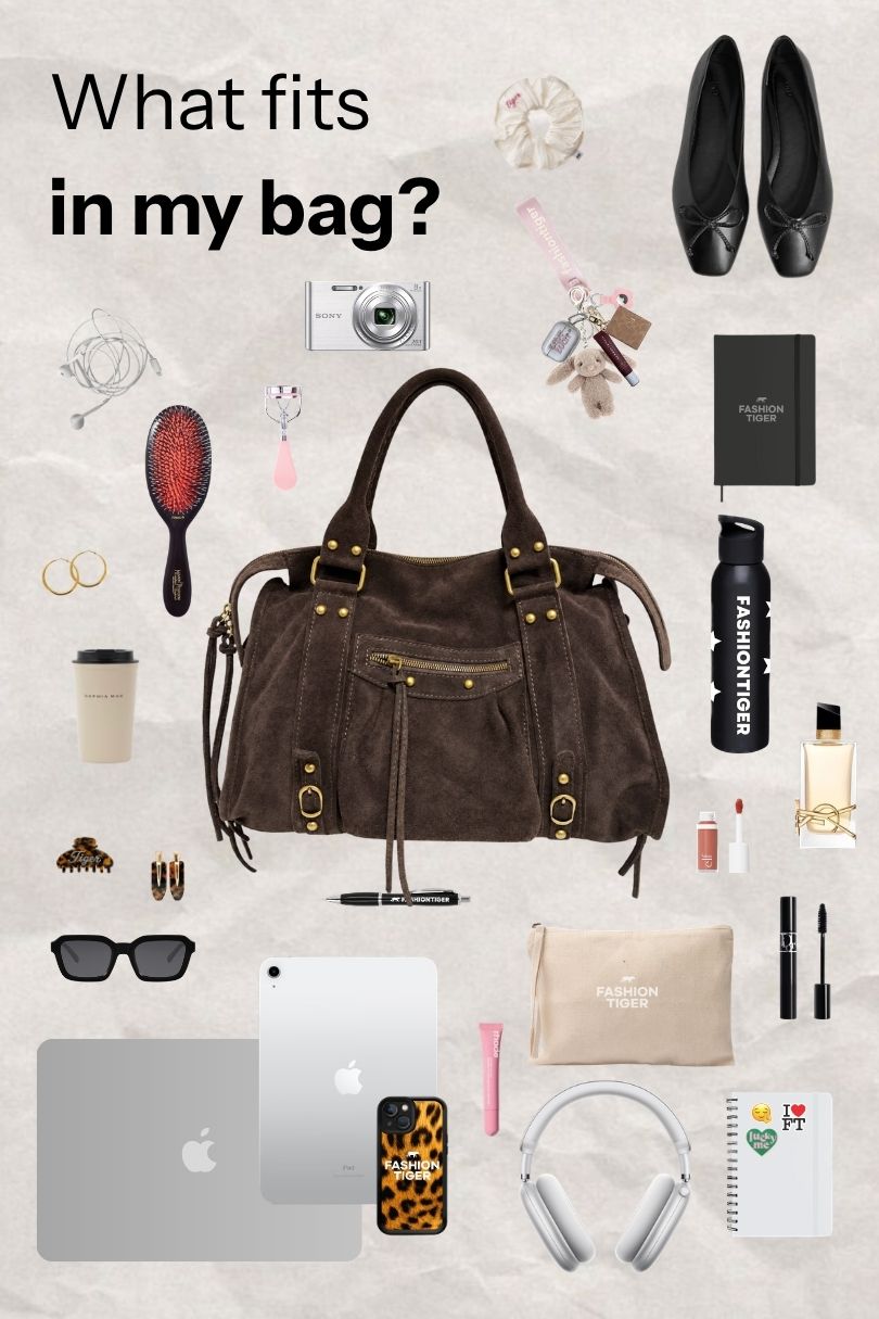 Sac Icon en daim - marron foncé (précommande)