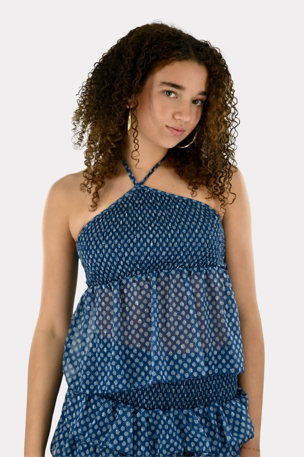 Blossy Top - Marineblau