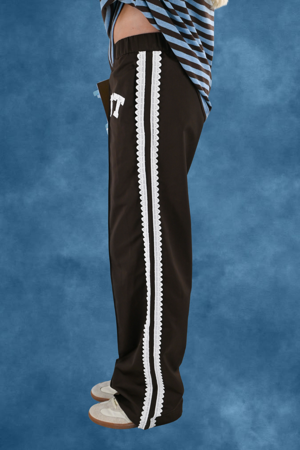 FT lace pants - brown