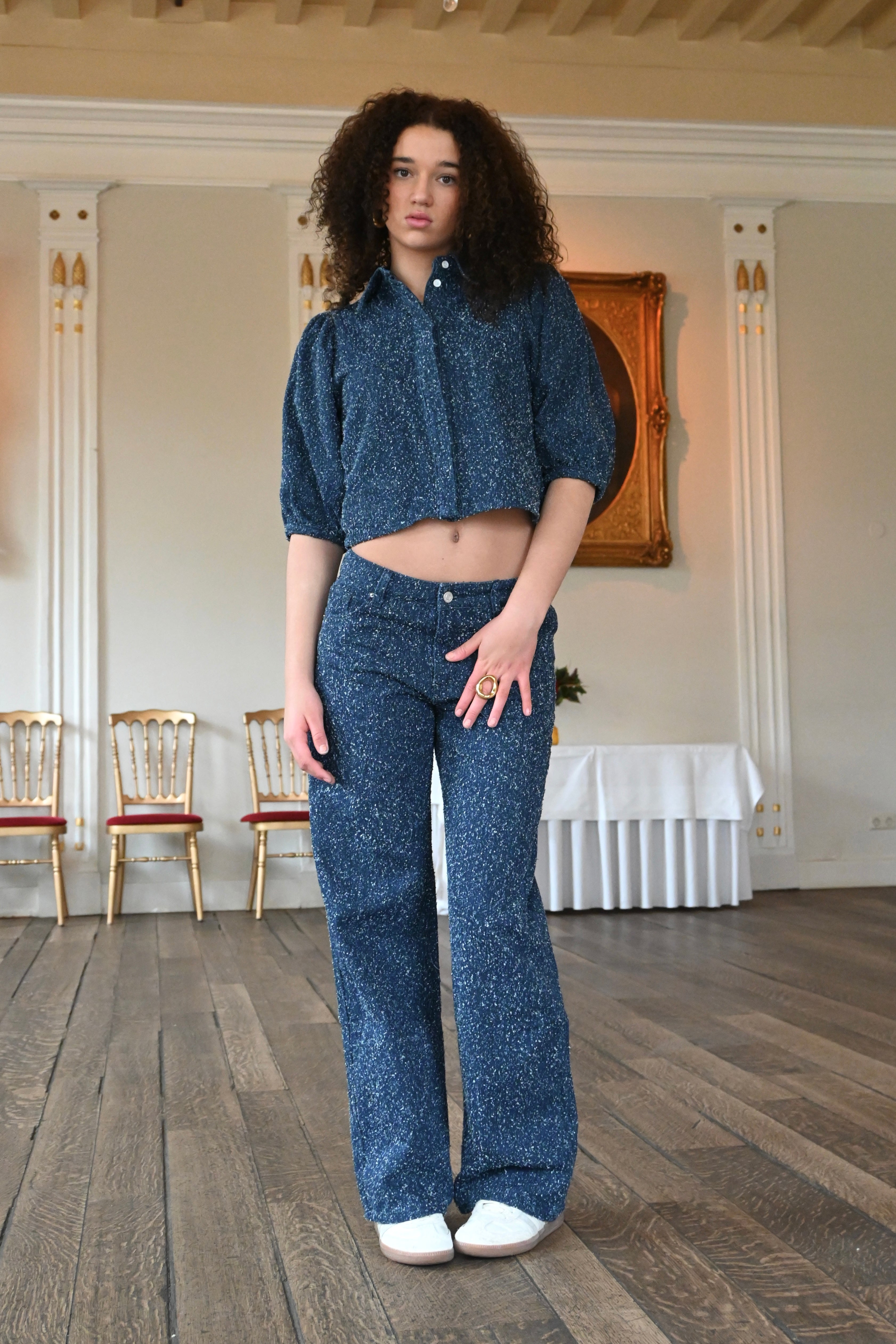 Denim glow jeans - blauw