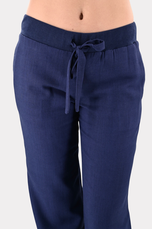 Leinen-Coast-Hose - Navy
