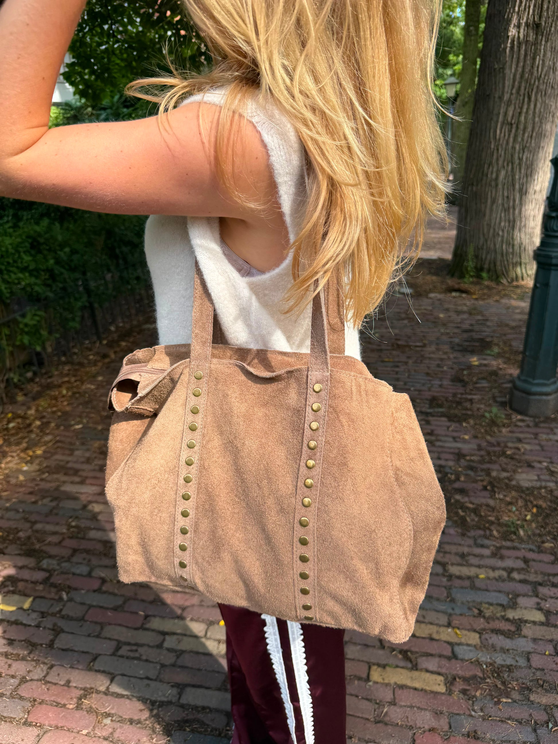 Nieten-Tasche - Taupe