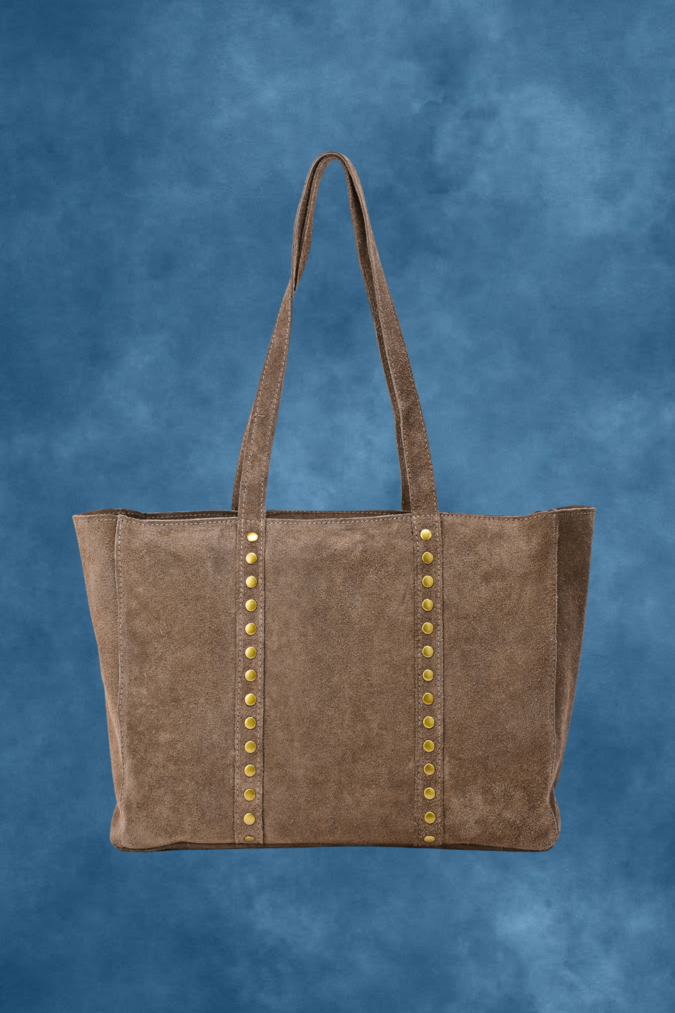 Nieten-Tasche - Taupe