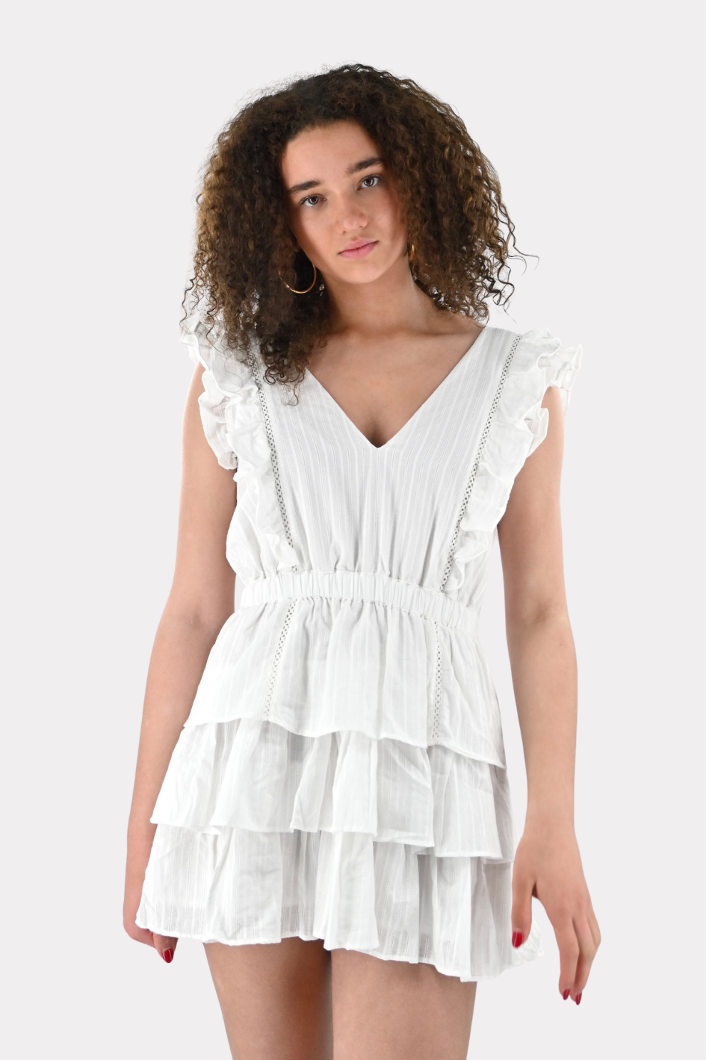 [photo_size]Gwen is 1.76m lang en draagt maat S/M.