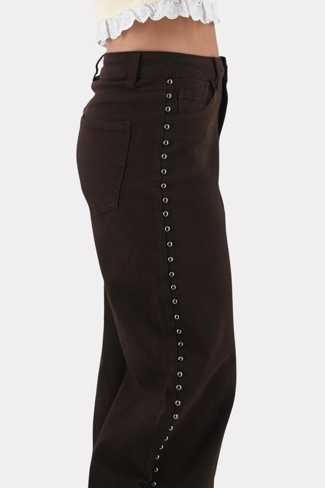 Studded-wide-leg-jeans-brown-fashiontiger-4