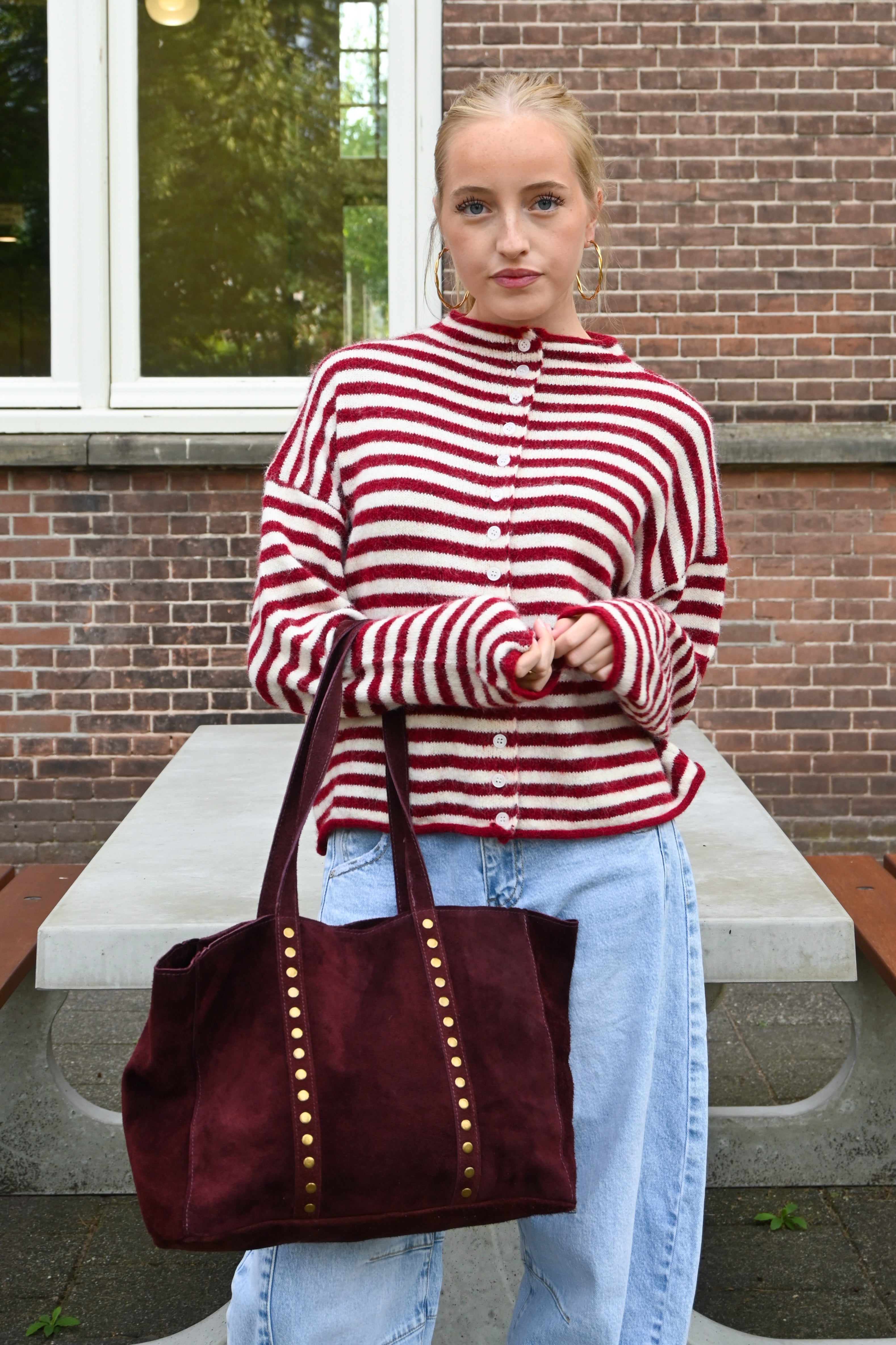 Studs bag - bordeaux (pre-order)