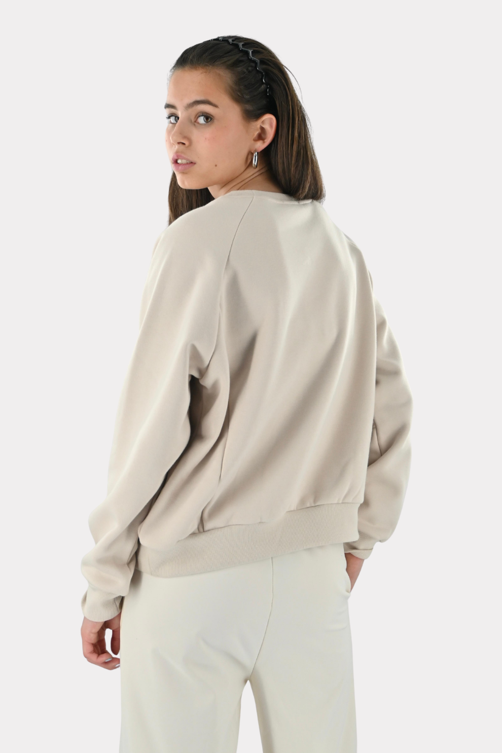 Tiger Crewneck-Pullover - taupe