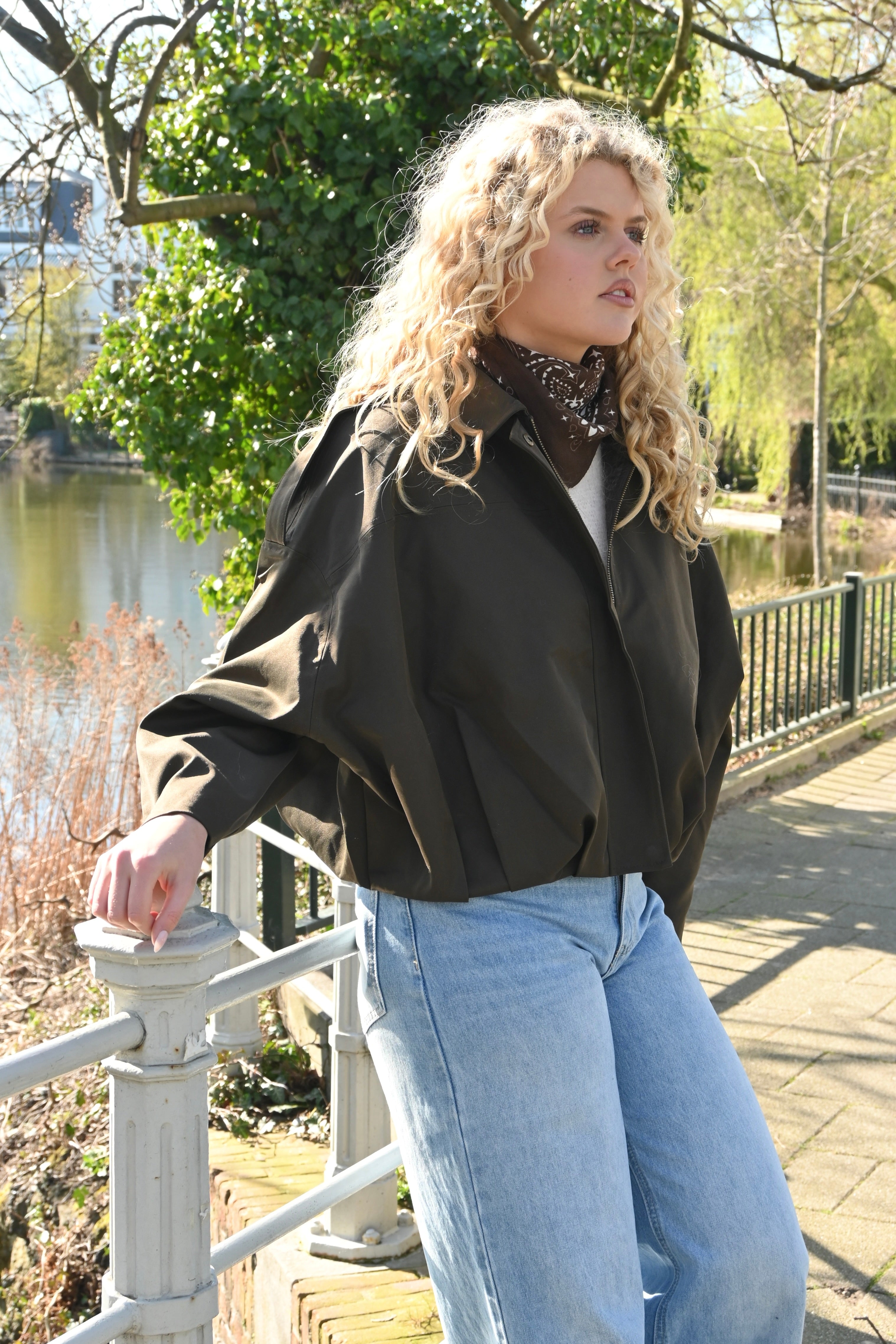 Saar jacket trenchcoat - bruin