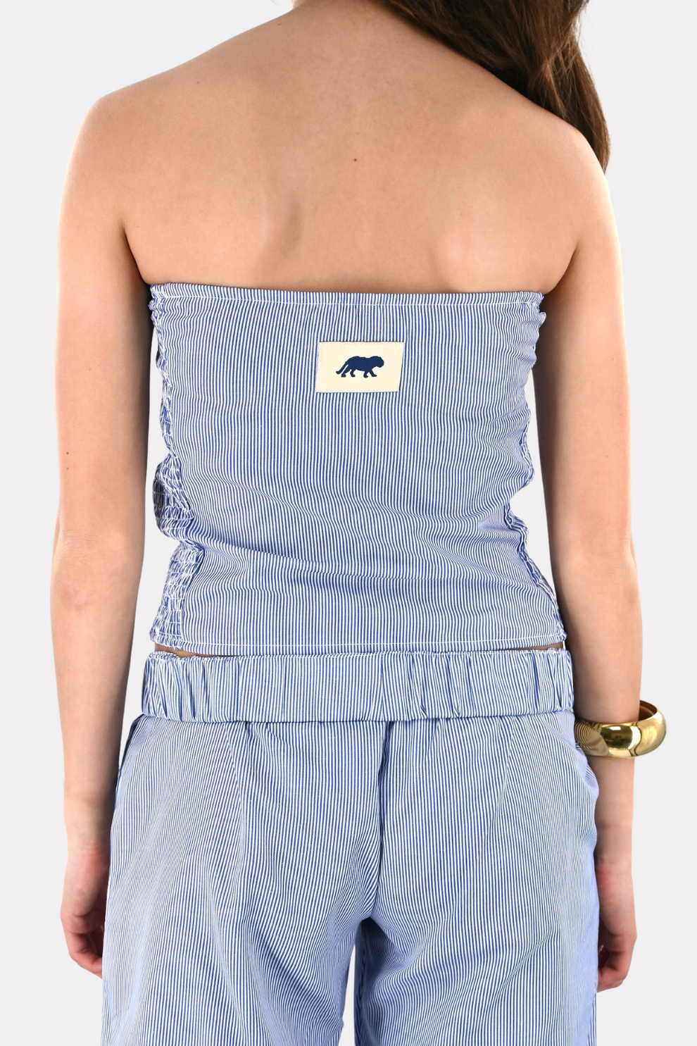 Tiger haut bandeau rayé - bleu/blanc