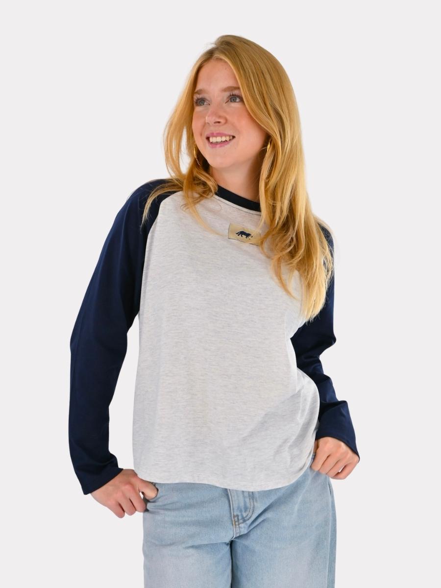 Tiger baseball long-sleeve - navy/grey
