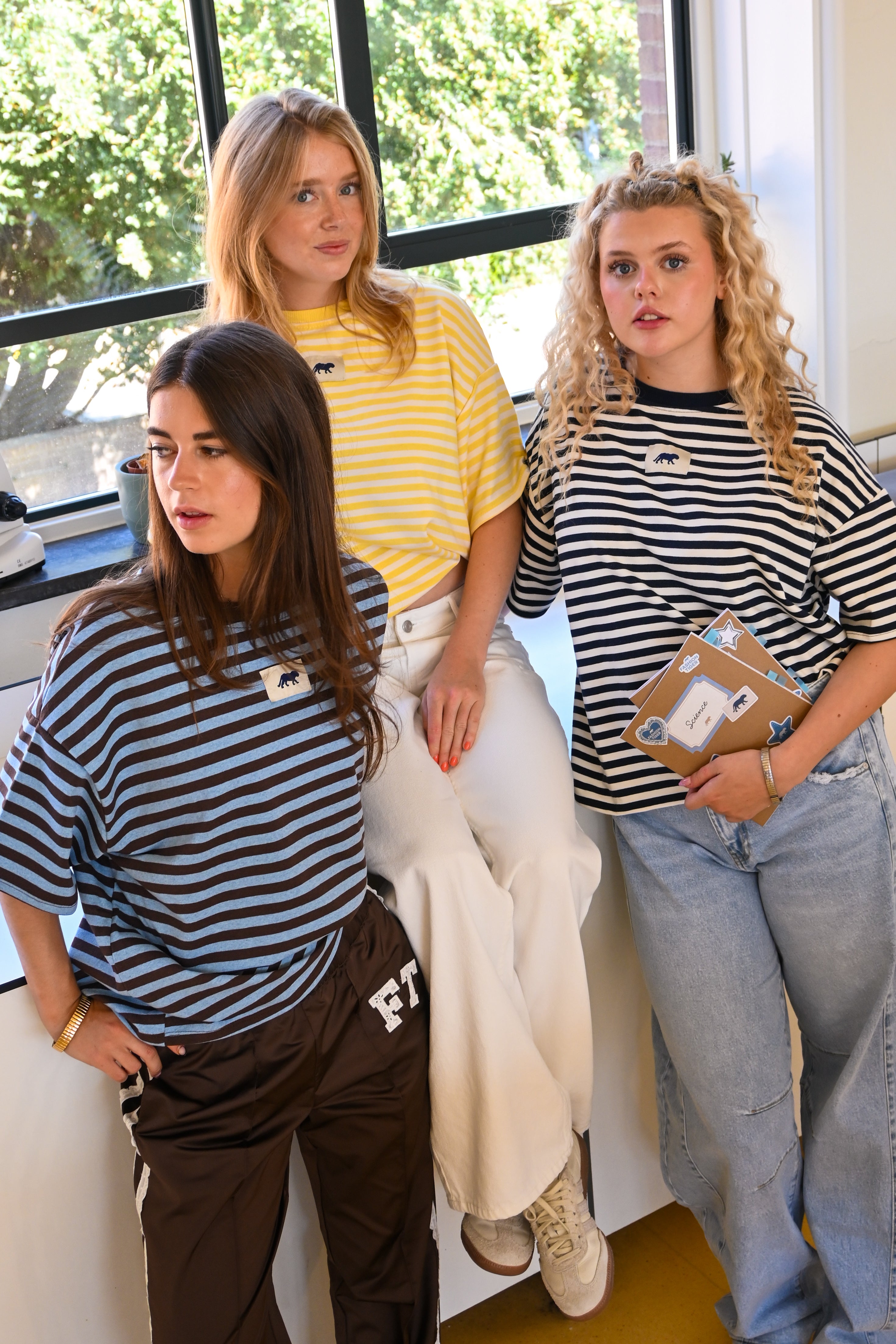 Striped Tiger T-Shirt - Brown/Blue