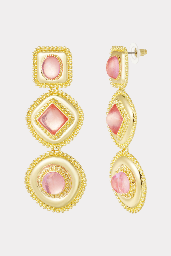 Agadir earrings pink gold