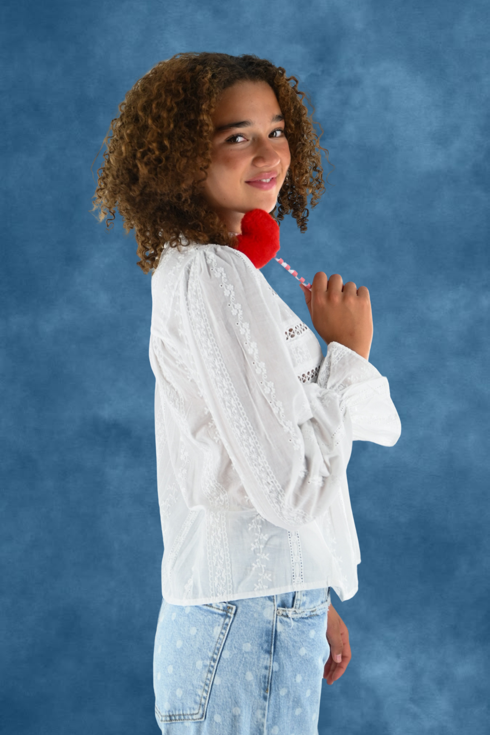 Amalien blouse - wit - Fashiontiger 