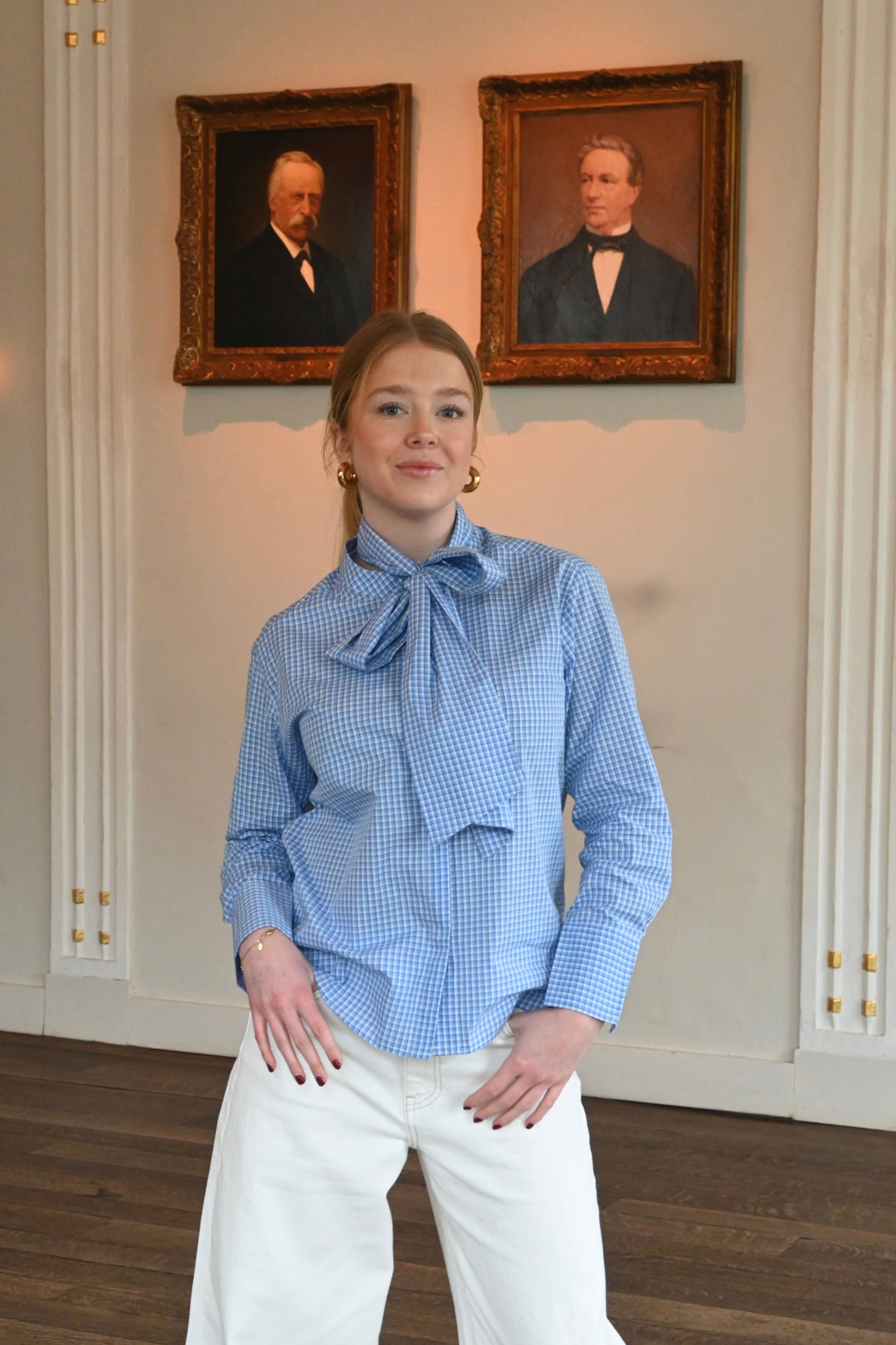 Downtown bow blouse - blue