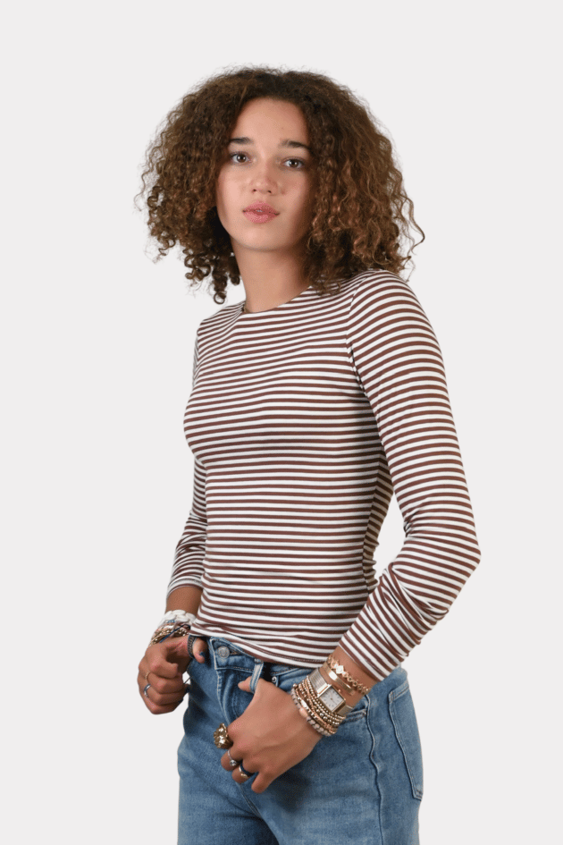 Basic-top-long-striped-wit-bruin-fashiontiger-5