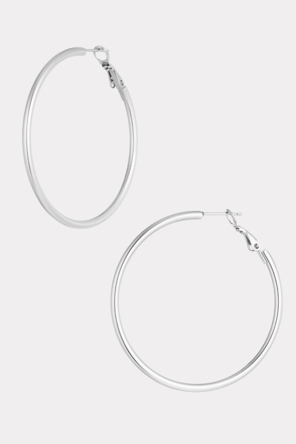 Basic hoops medium earrings silver fashiontiger