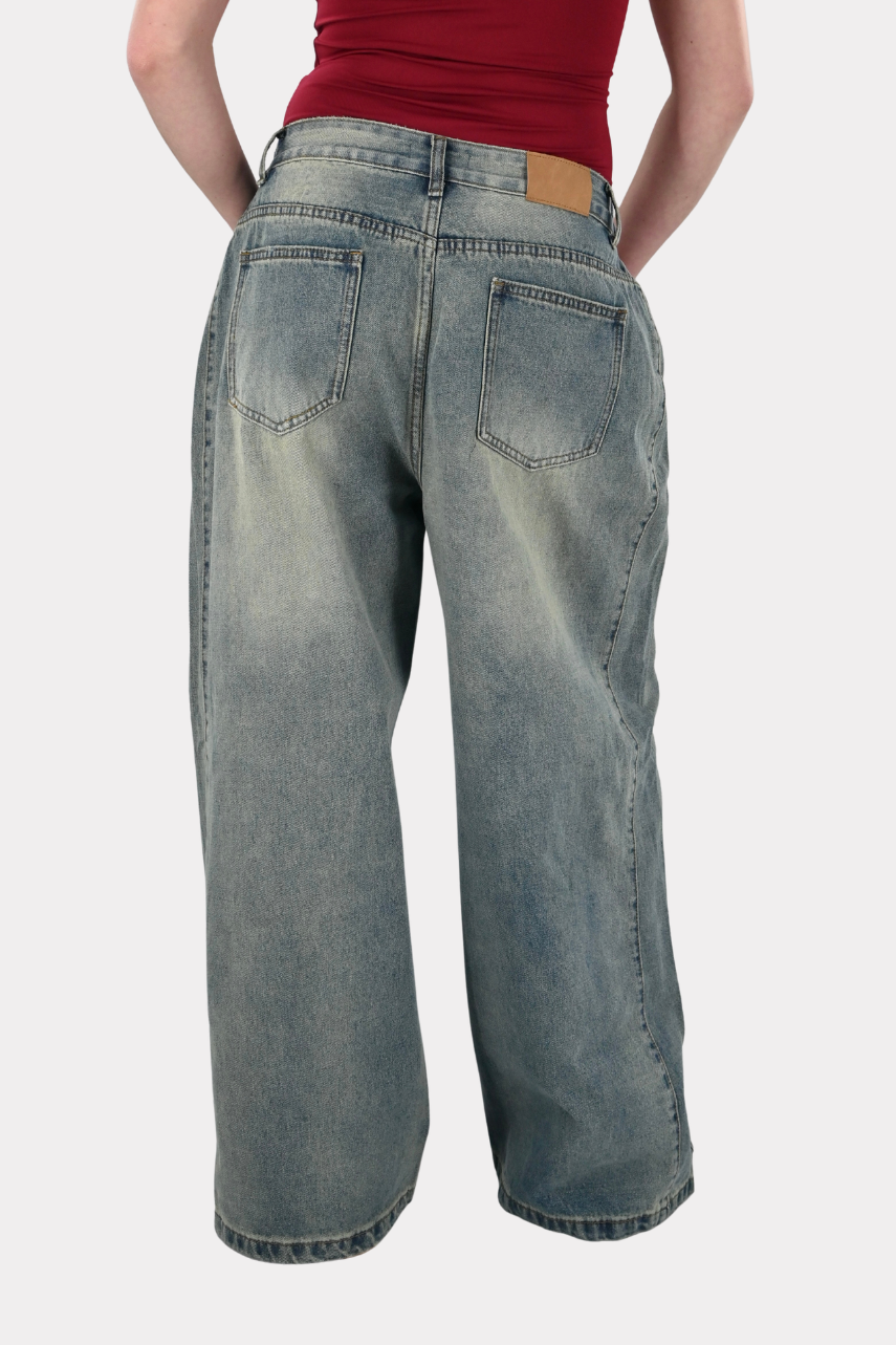 Button up jeans - blauw - Fashiontiger 5