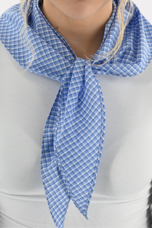 Karierter Schal - blau - Fashiontiger 2
