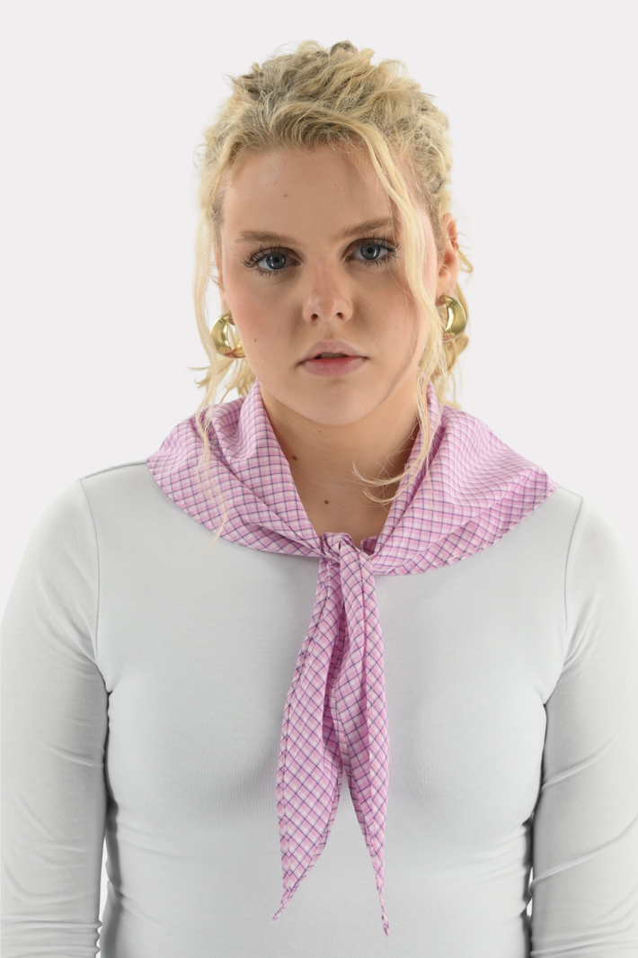 Check me Schal - rosa - Fashiontiger 1