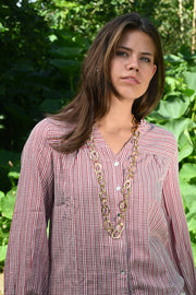 Chunky square necklace - goud - fashiontiger