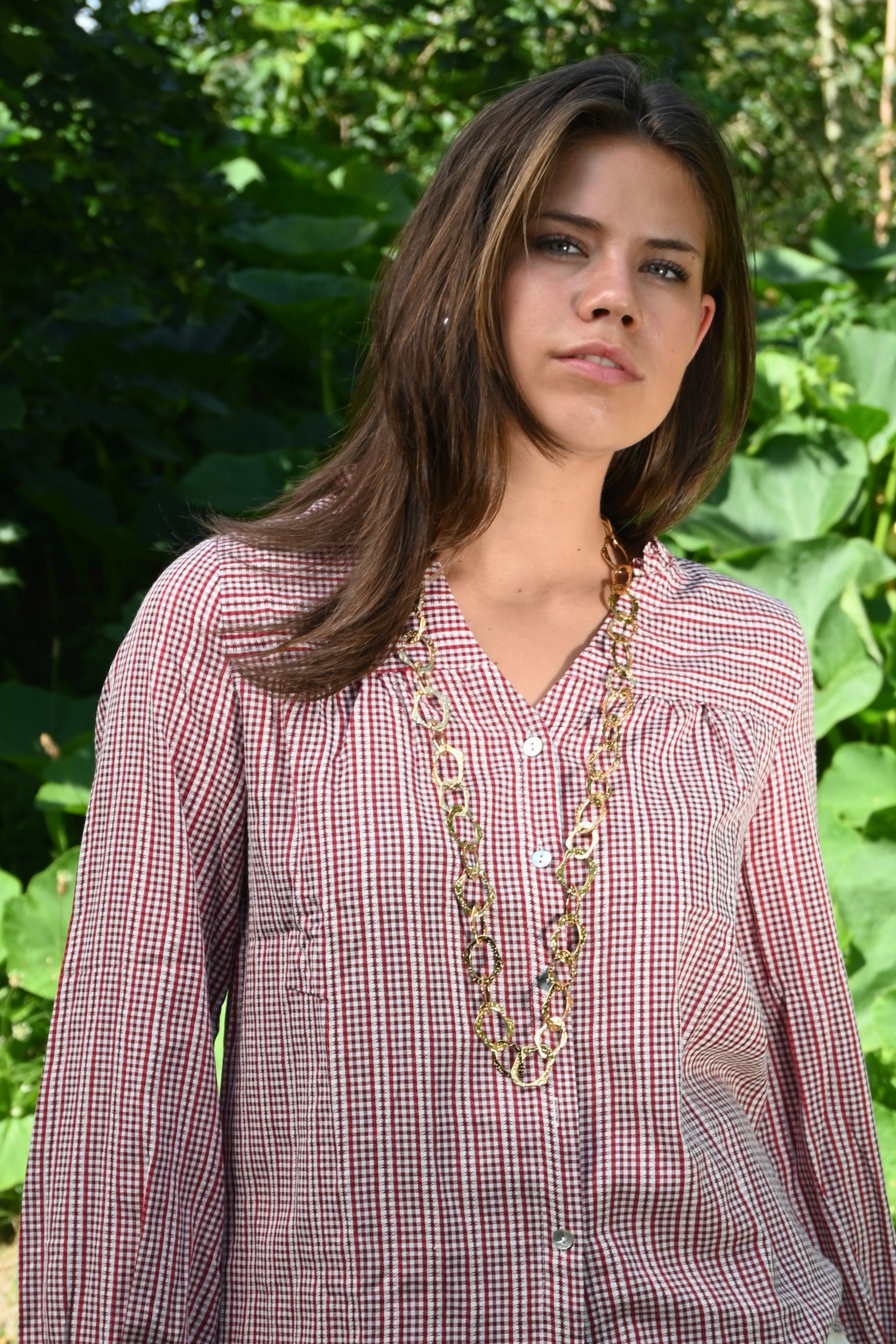 Chunky square necklace - goud - fashiontiger