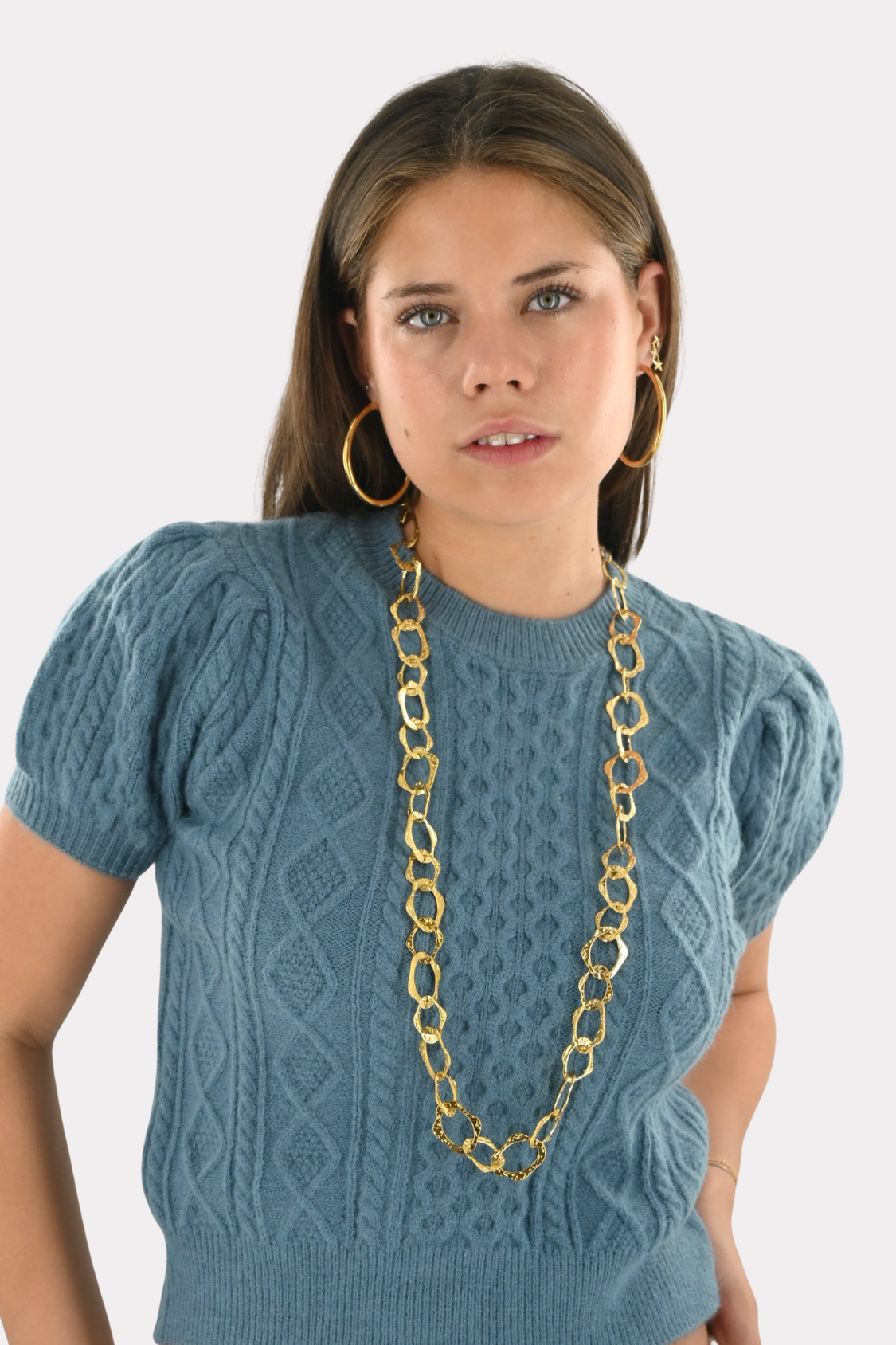 Chunky square necklace - goud - fashiontiger 2