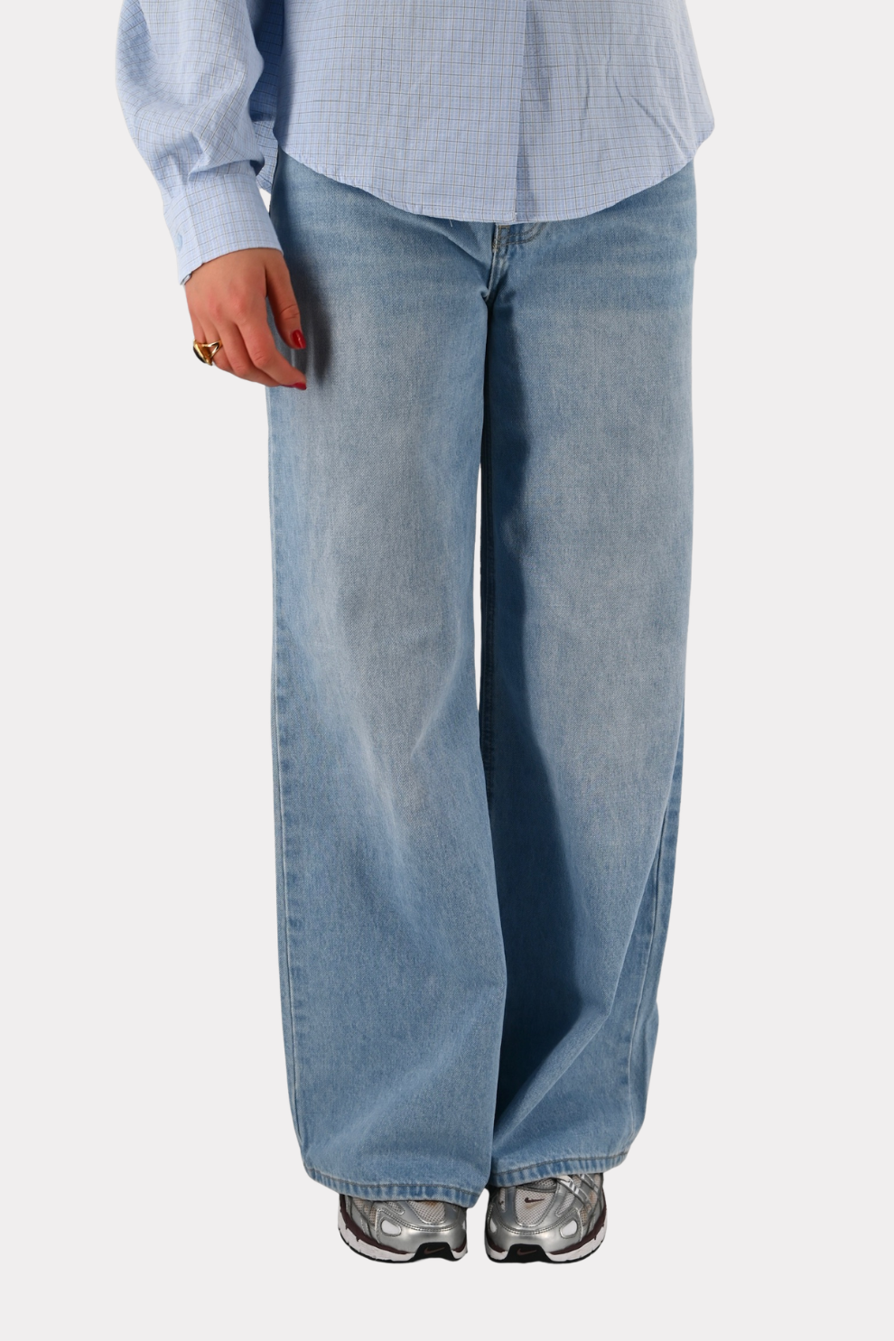 City wide leg jeans - blauw - Fashiontiger 4