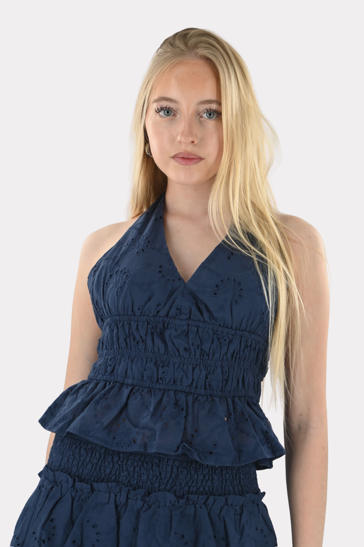 Coral top - navy - Fashiontiger 4
