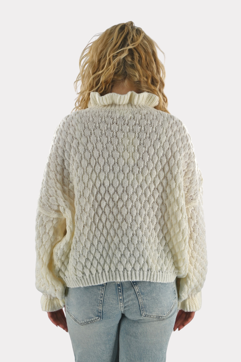 Cozy bubble knit - creme - Fashiontiger 3