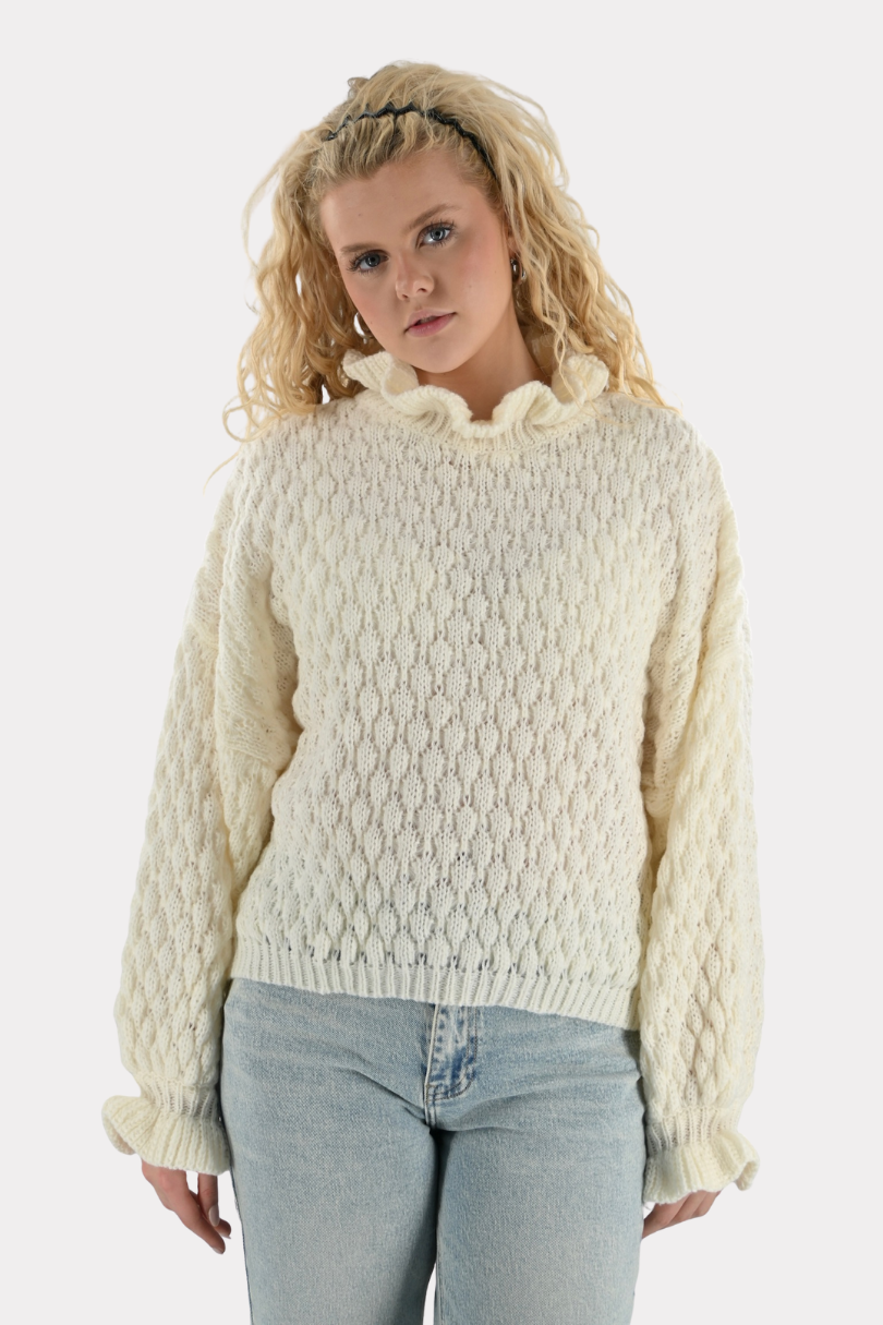 Cozy bubble knit - creme - Fashiontiger 4