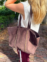 Nieten-Tasche - dunkelbraun