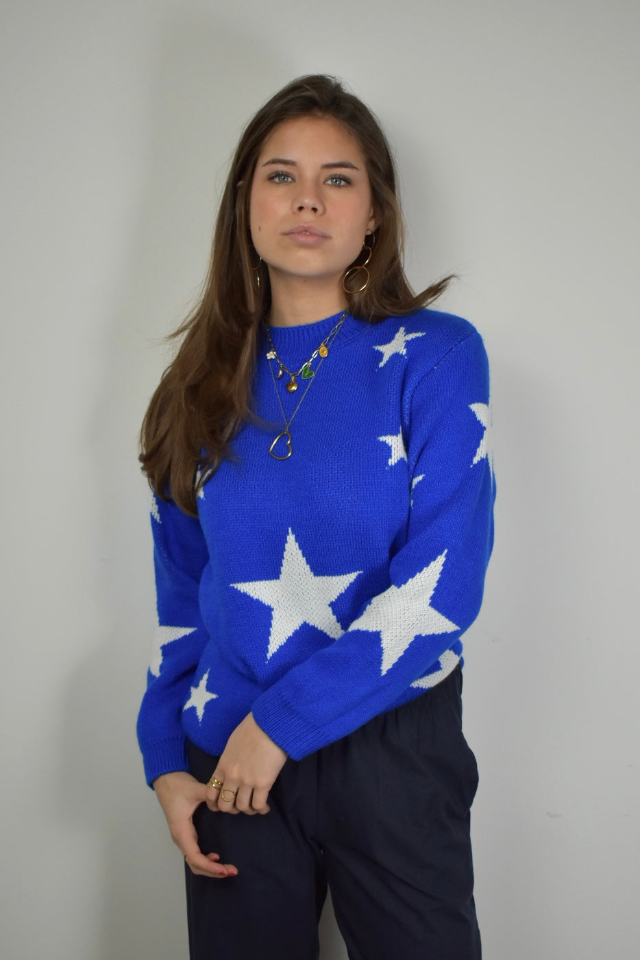 Starry sweater - cobalt