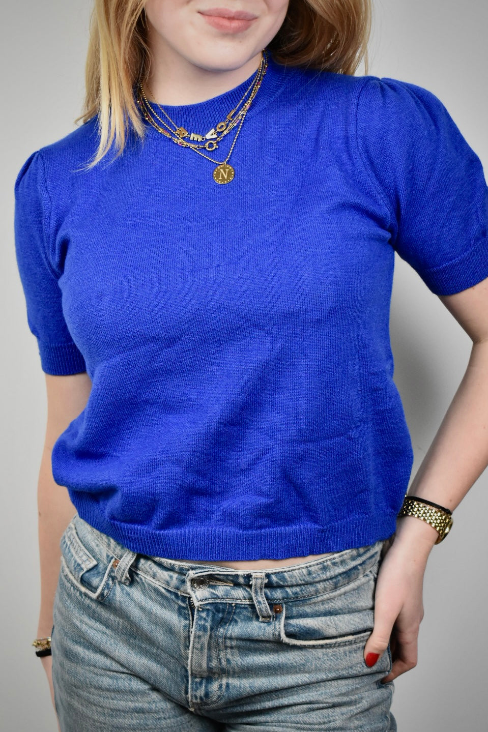 Stockholm top - cobalt