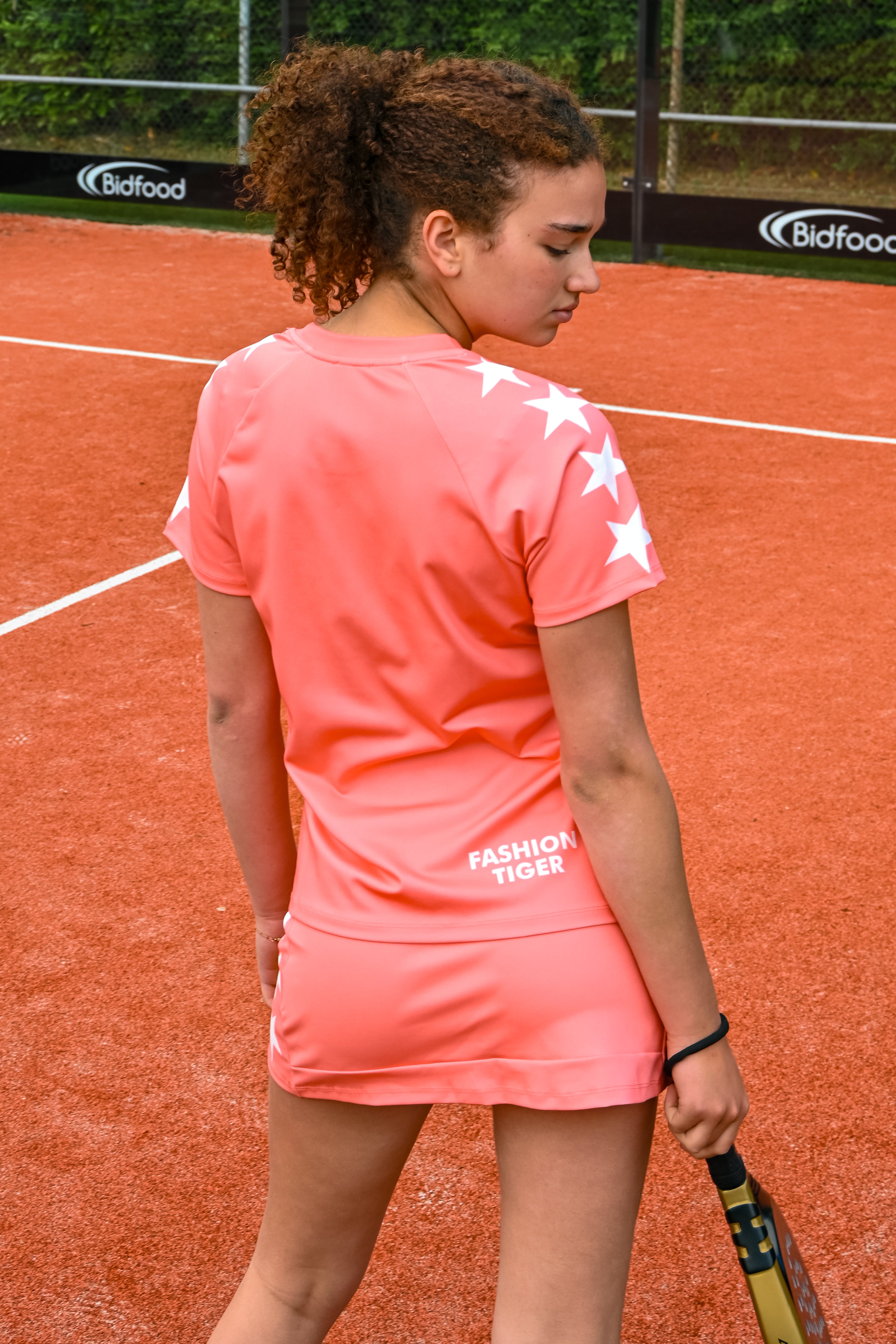 Starry sports shirt - koraal