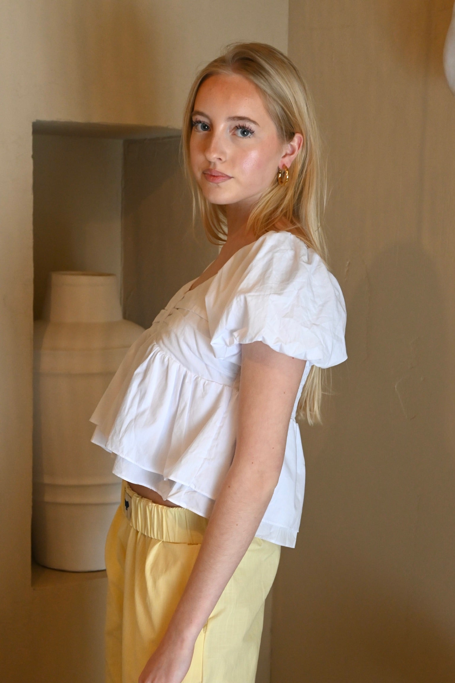 Blouse blush - blanche
