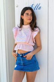 Sweet blossom blouse - baby pink