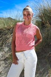 Top coquillage - rose