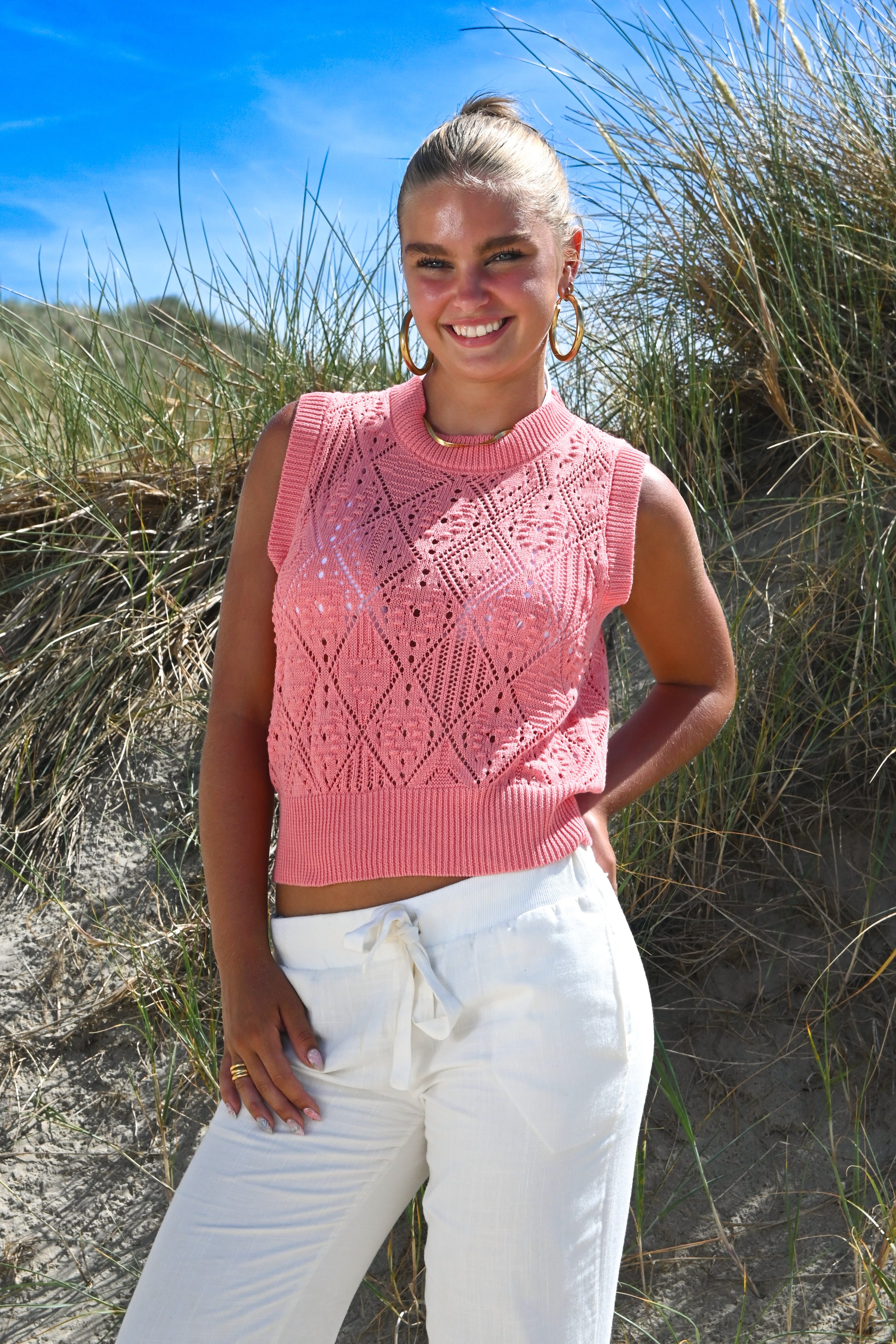Seashell top - roze