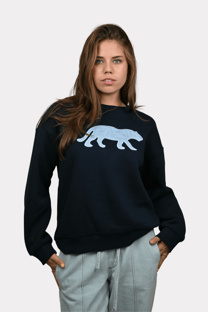 Denim tiger sweater - navy - 2