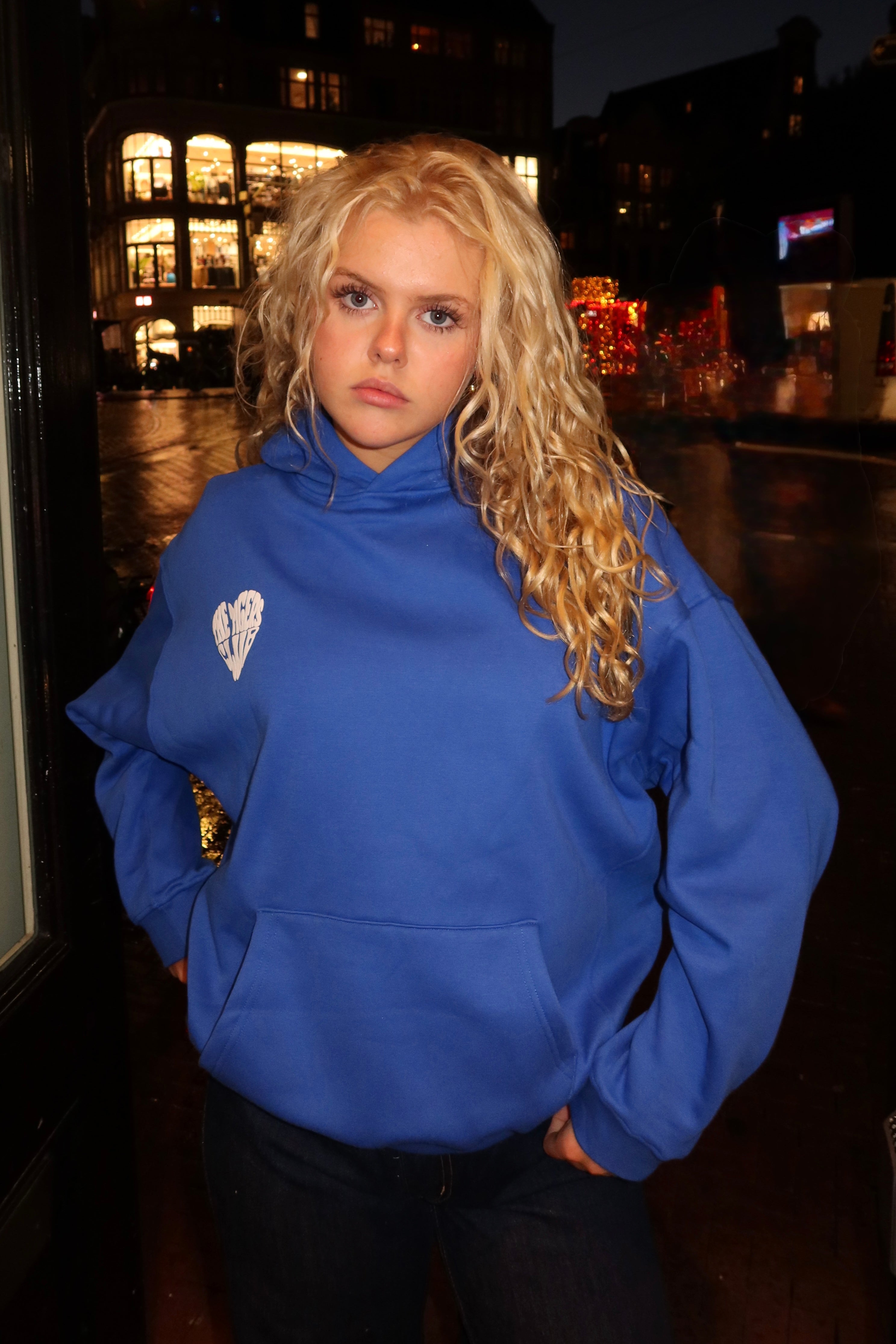 Love tigers hoodie - cobalt