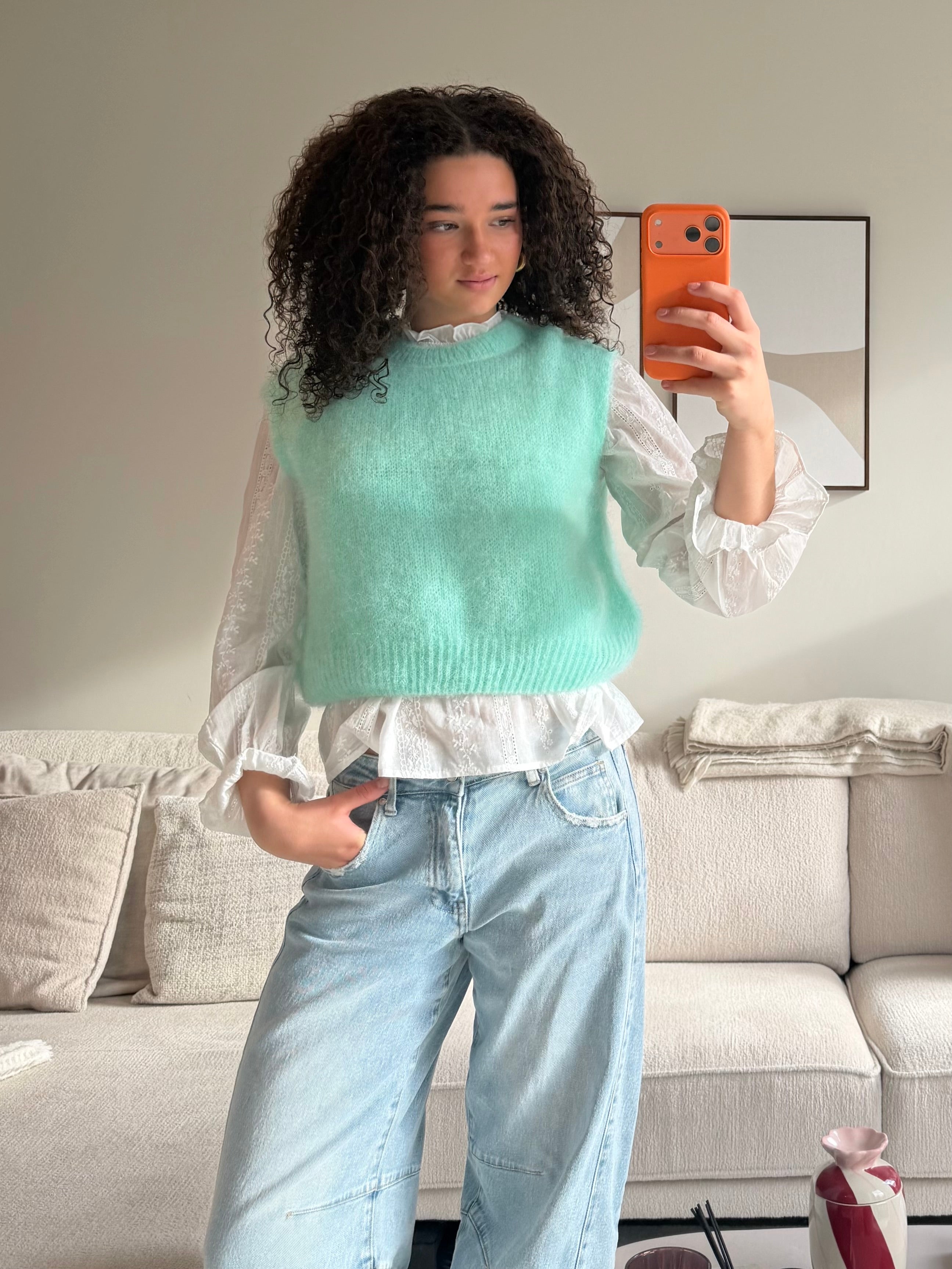 Soft classic knit  - aqua