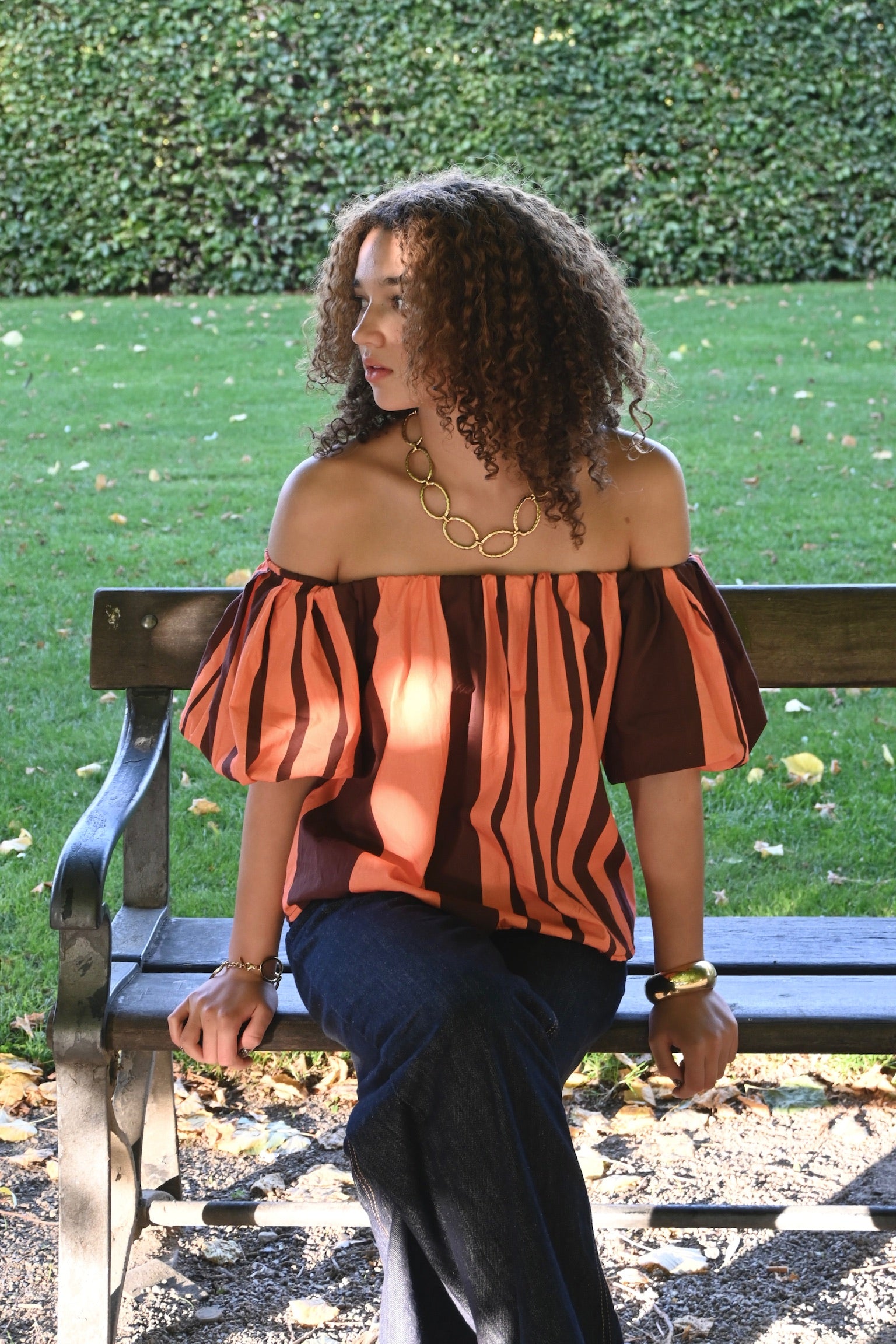 Fiore-blouse-striped-brown-pink-fashiontiger-1