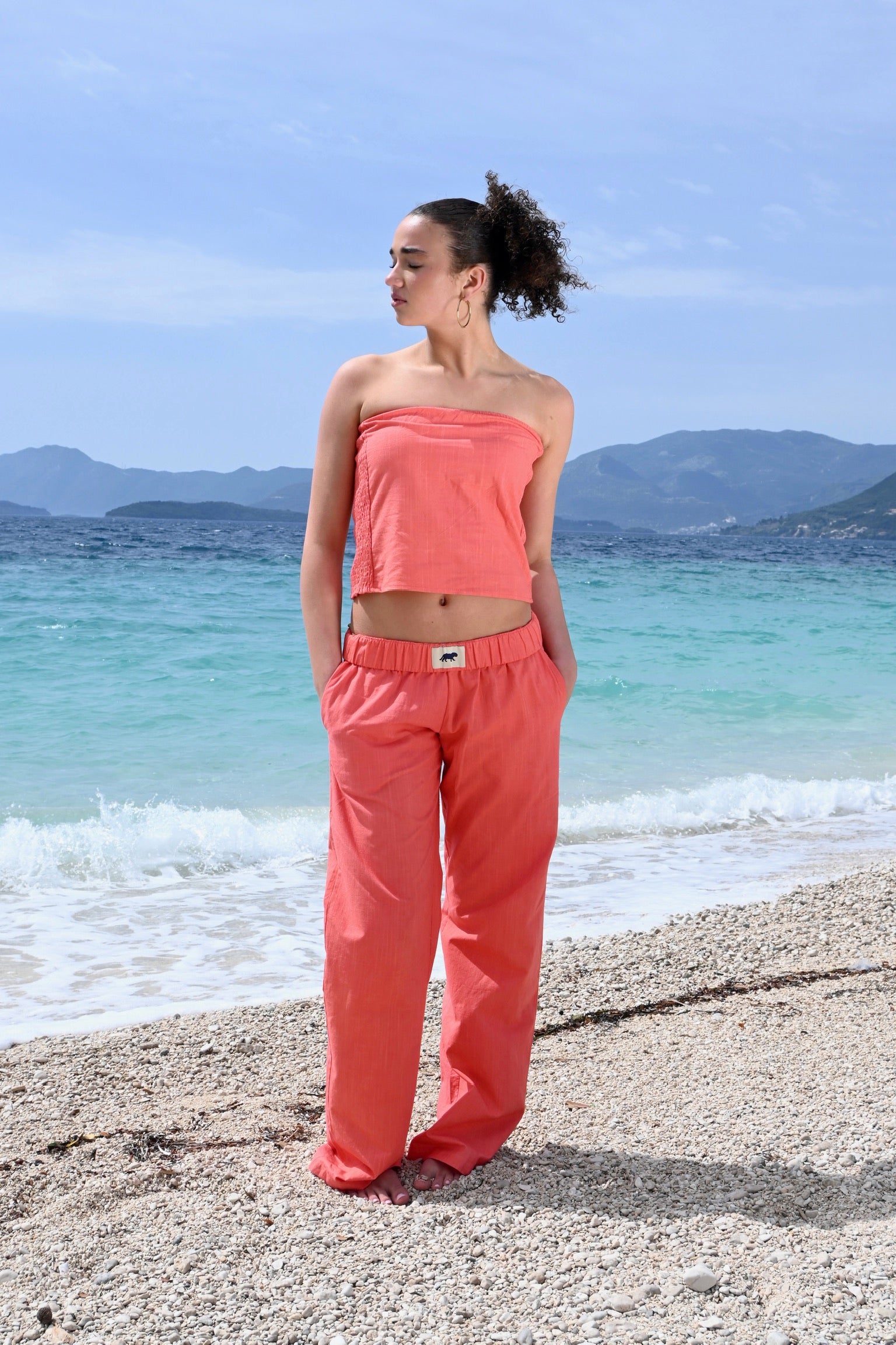 Tiger pants - koraal PRE-ORDER 23 april verzonden