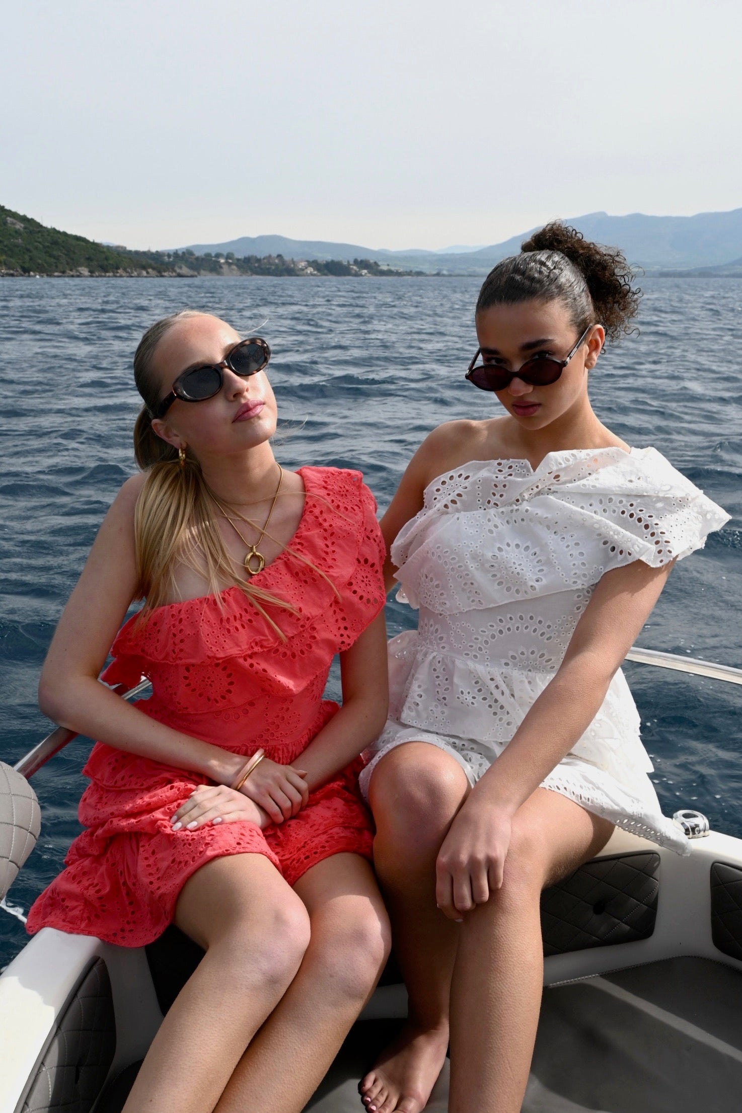 Sweet summer ruffle dress - wit