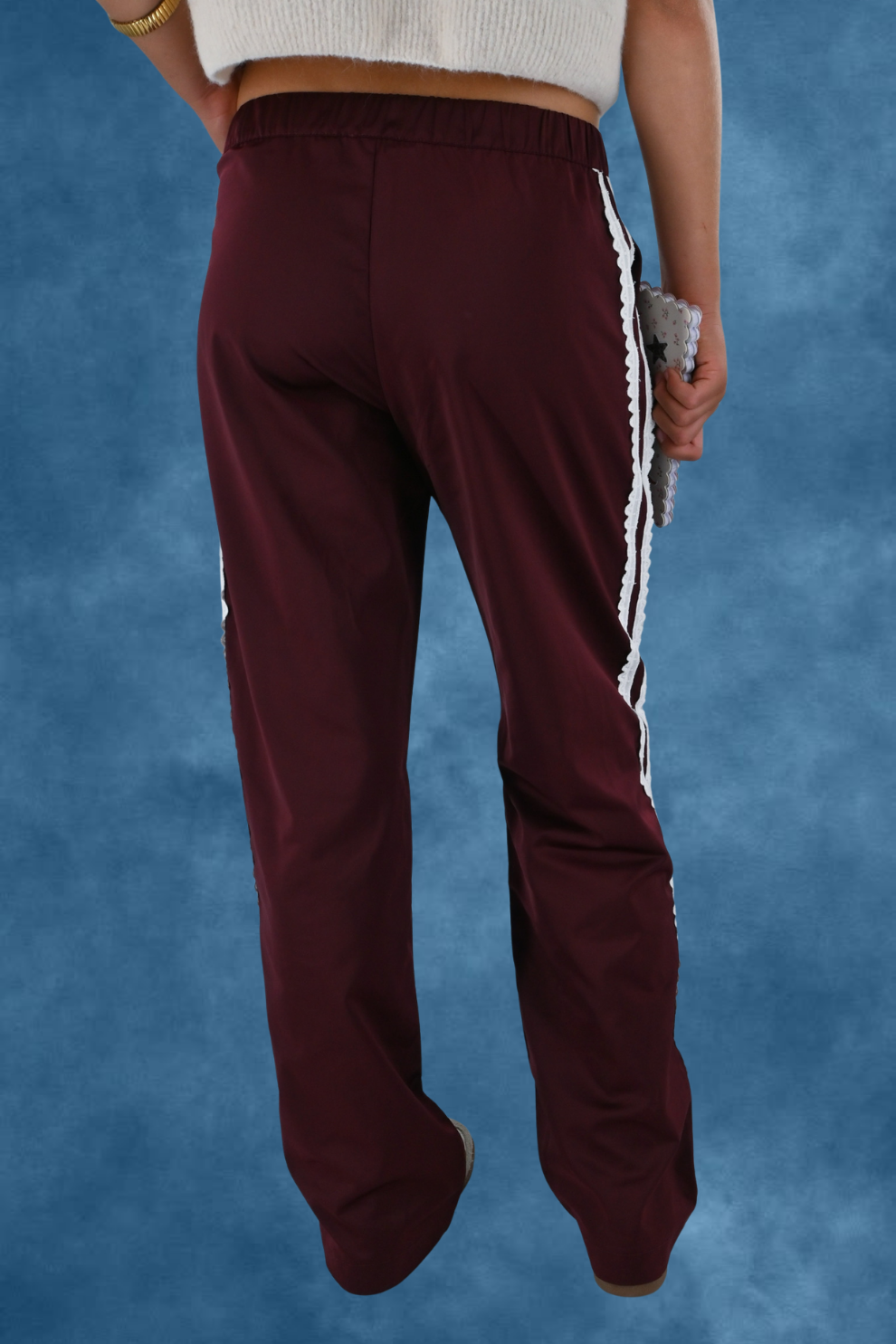 FT lace pants - bordeaux - Fashiontiger 7