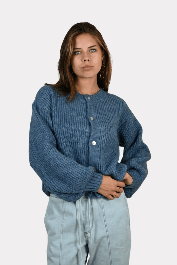 Brooklyn cardigan - jeans blauw