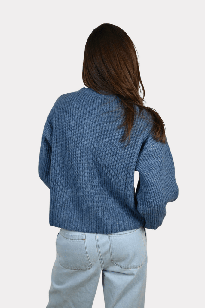 Brooklyn cardigan - jeans blauw