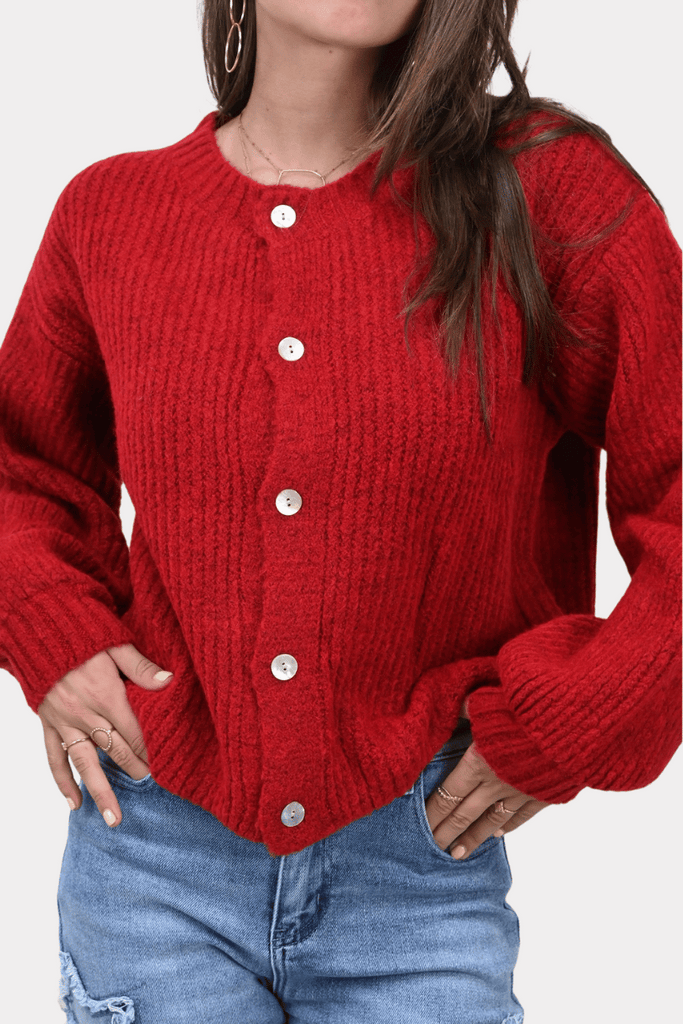 Brooklyn cardigan - rood