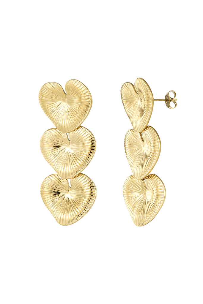 Love all over earrings - goud